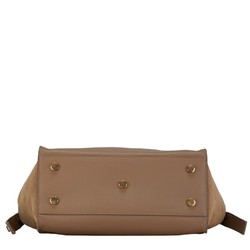 Saint Laurent Monogram Downtown Cabas Handbag Shoulder Bag 436834 Greige Beige Leather Women's SAINT LAURENT