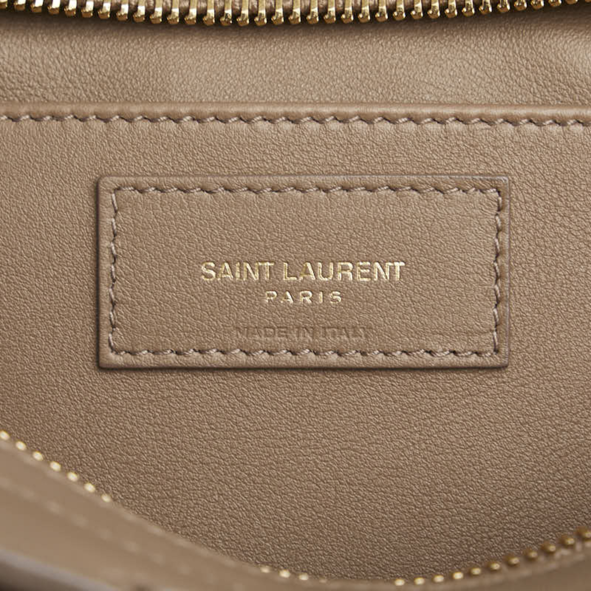 Saint Laurent Monogram Downtown Cabas Handbag Shoulder Bag 436834 Greige Beige Leather Women's SAINT LAURENT