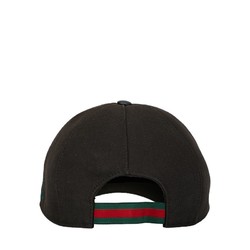 Gucci Cap Baseball Size: M 58 Black Green Canvas Women's GUCCI