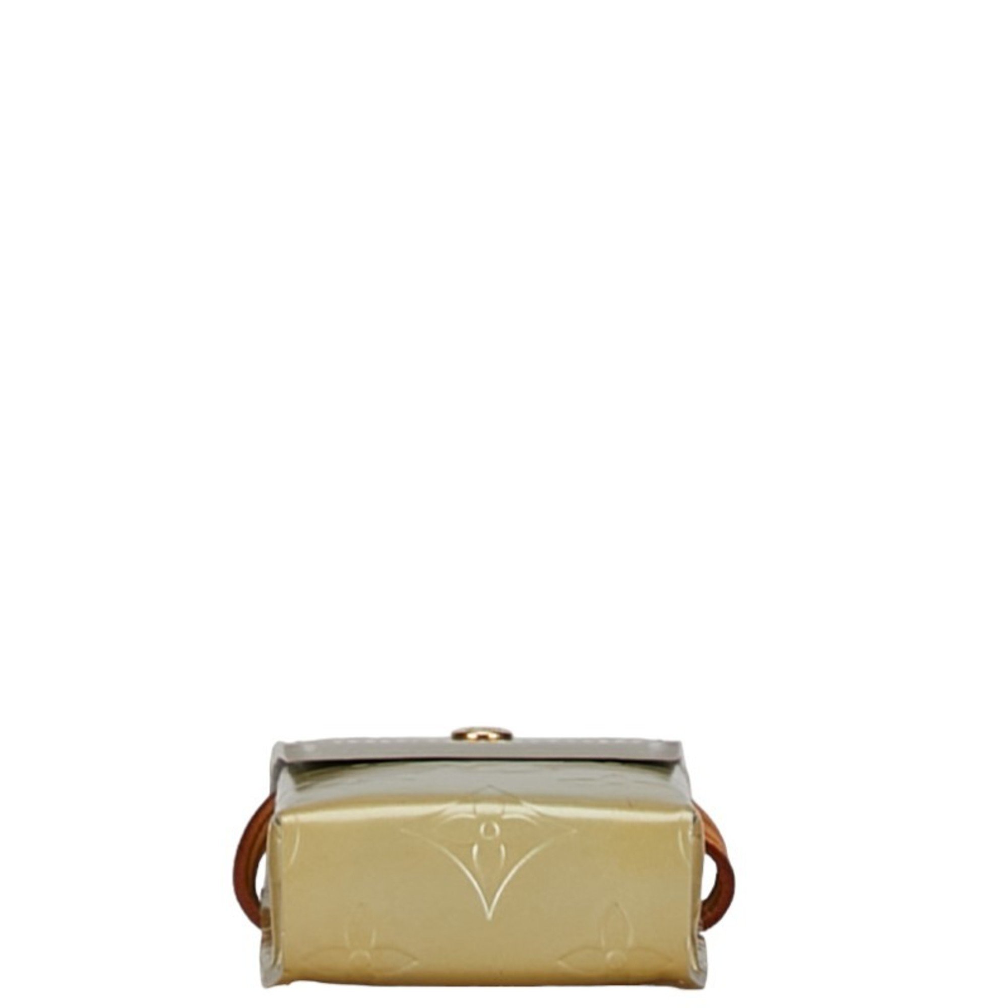 Louis Vuitton Monogram Walker Pouch M91074 Gold Patent Leather Women's LOUIS VUITTON