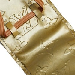 Louis Vuitton Monogram Walker Pouch M91074 Gold Patent Leather Women's LOUIS VUITTON