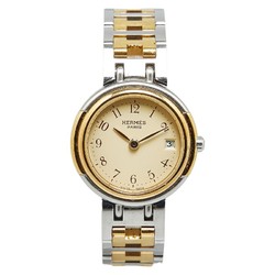 Hermes Windsor Watch Quartz Ivory Dial Stainless Steel Plated Women's HERMES