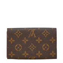 Louis Vuitton Monogram Porte Monnaie Tresor Bi-fold Wallet M61730 Brown PVC Leather Women's LOUIS VUITTON