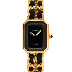 CHANEL Premiere S size H0001 Ladies watch Black Gold Quartz