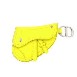 Christian Dior Saddle Pouch Leather Yellow 2ADKH127YMJ Silver Hardware