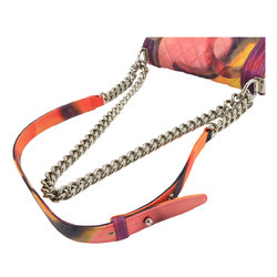 CHANEL Boy Chanel Chain Shoulder Bag Leather Multicolor Flower Power