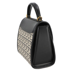 Salvatore Ferragamo Gancini 2way hand shoulder bag leather canvas black grey ivory FZ-21 H849 gold hardware Bag