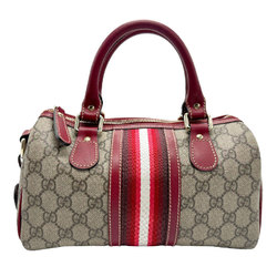 GUCCI Handbag GG Supreme Canvas Red x Brown Women's 207943 z1708