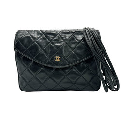 CHANEL Shoulder Bag Lambskin Black Women's n0003