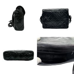 CHANEL Shoulder Bag Lambskin Black Women's n0003