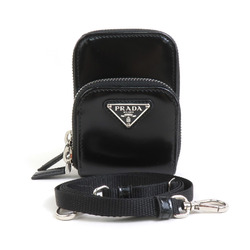 PRADA Pouch Leather Black Men's Women's 2ZD011 r10066i