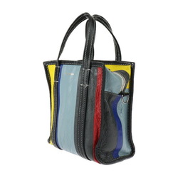 BALENCIAGA BAZAAR SHOPPER XS HANDBAG 513989 LAMB LEATHER MULTICOLOR SHOULDER BAG TOTE