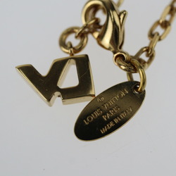 LOUIS VUITTON Louis Vuitton Pendant Love Letters Necklace M67068 Metal Rhinestone Gold Silver