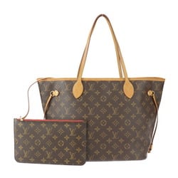 LOUIS VUITTON Louis Vuitton Neverfull MM Tote Bag M41177 Monogram Canvas Leather Brown Red Shoulder