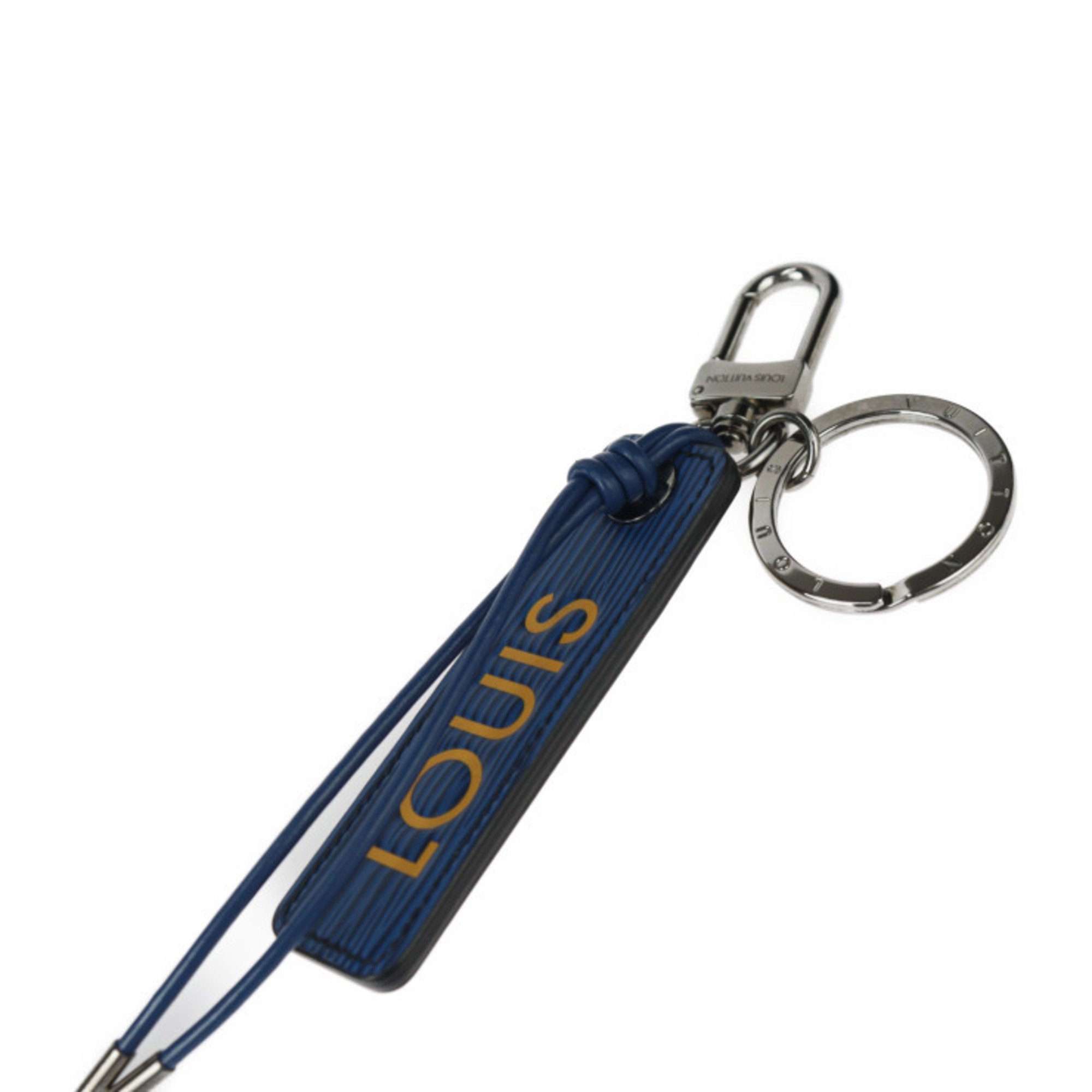 LOUIS VUITTON Louis Vuitton Porte-Clés LV Dual Keychain MP2553 Epi Leather Blue Yellow Key Ring Bag Charm