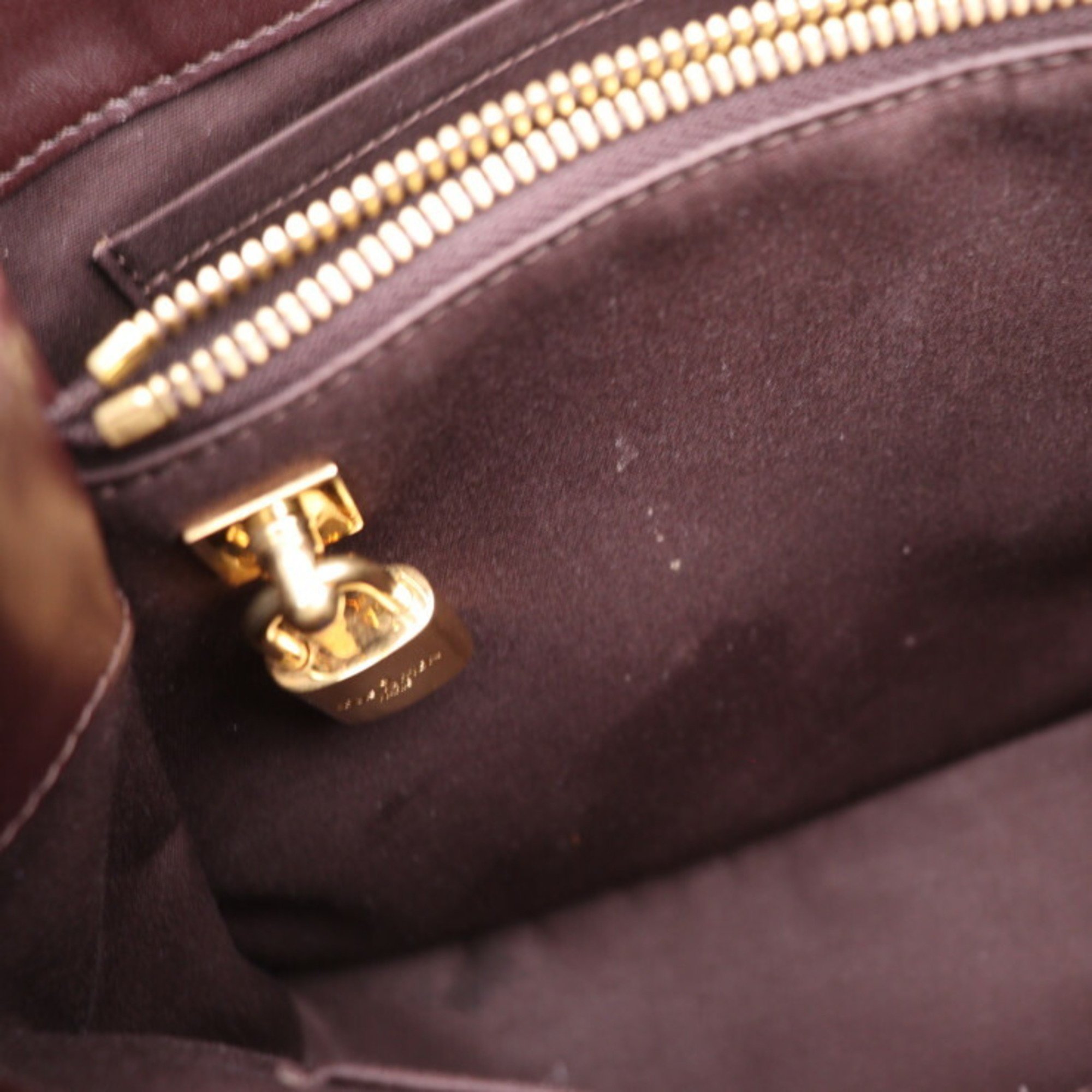 LOUIS VUITTON Louis Vuitton Montaigne MM Handbag M50400 Monogram Vernis Amarante Shoulder Bag