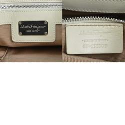 Salvatore Ferragamo handbag shoulder bag Vara ribbon leather ivory ladies r10051g