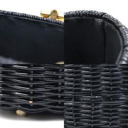 Salvatore Ferragamo Handbag Gancini Rattan Black Gold Women's e58808f