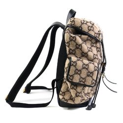 Gucci GUCCI Backpack GG Wool Leather Beige x Black Men's Women's 598184 99936g