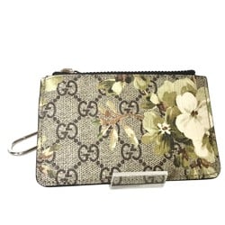 GUCCI GG Blooms Wallet/Coin Case for Women, Supreme Canvas, Beige, 411221 095