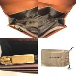 BURBERRY Nova Check Horse Long Wallet for Women, Leather, Beige, Bi-Fold