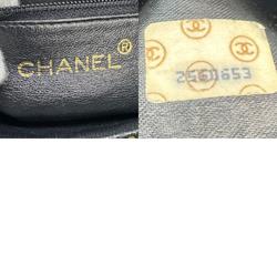 CHANEL Shoulder Bag Caviar Skin Leather Black Women's z0908