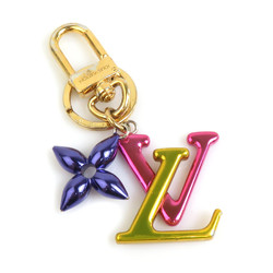 Louis Vuitton LOUIS VUITTON Charm Key Ring Portocle LV New Wave Metal Enamel Gold Multicolor Women's M67808 e58797a