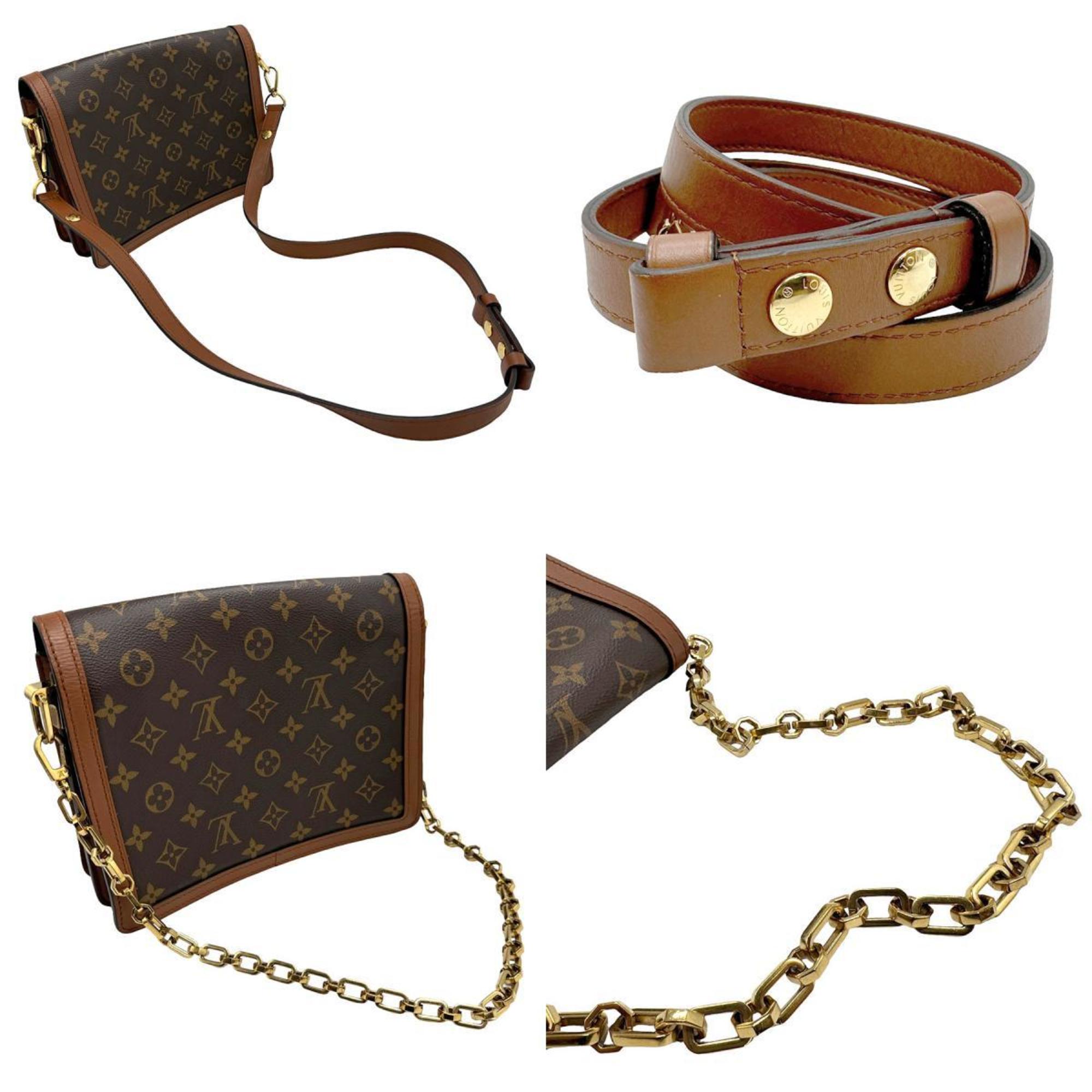 Louis Vuitton LOUIS VUITTON Shoulder Bag Monogram Reverse Dauphine MM Canvas Brown Women's M45958 z1598