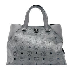 MCM handbag leather grey ladies z1730