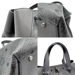 MCM handbag leather grey ladies z1730