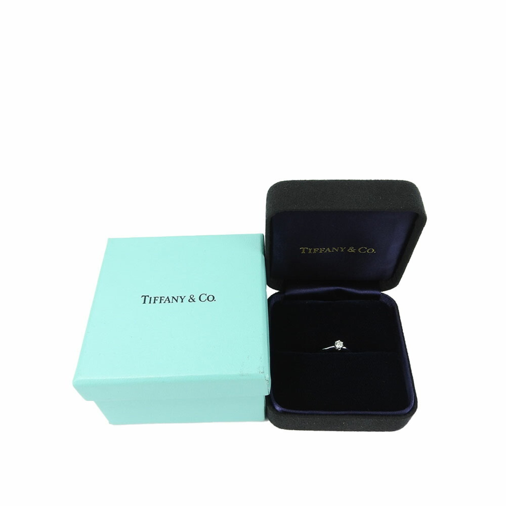 Tiffany Ring Setting Solitaire Pt950 Diamond Approx. 3.1g Platinum Engagement for Women TIFFANY&Co.