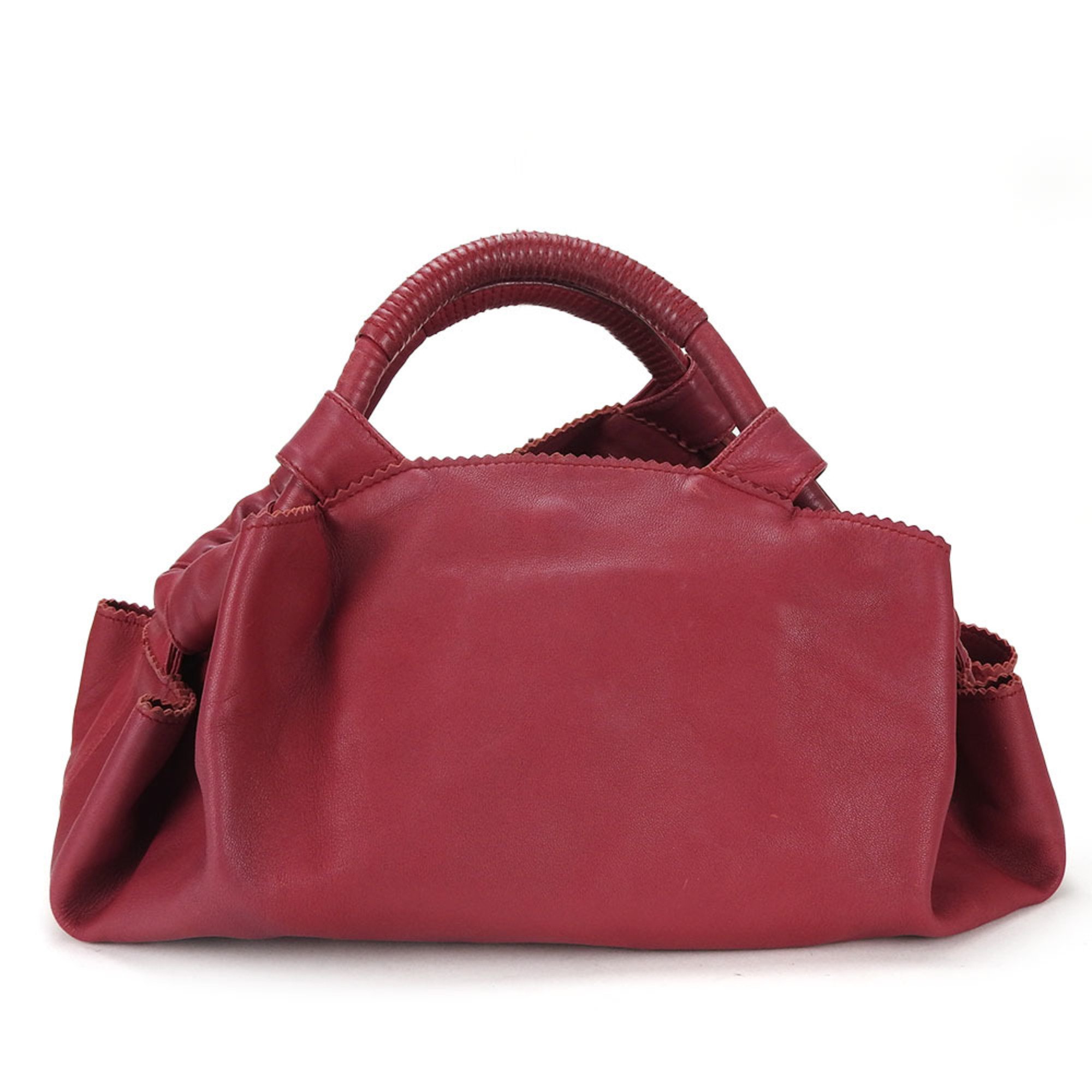 LOEWE Handbag Nappa Aire Leather Wine Red Anagram Charm Women's