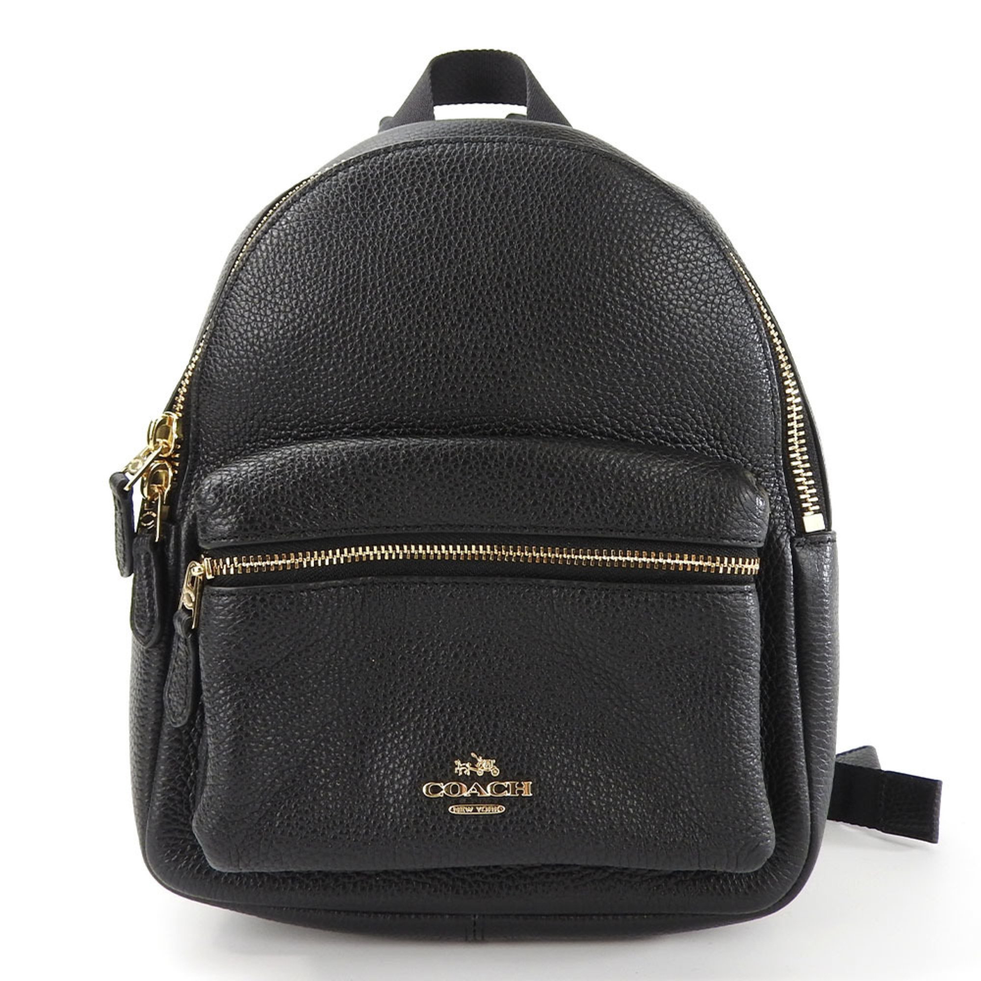 Coach Backpack/Daypack F38263 Leather Black Backpack Women's COACH