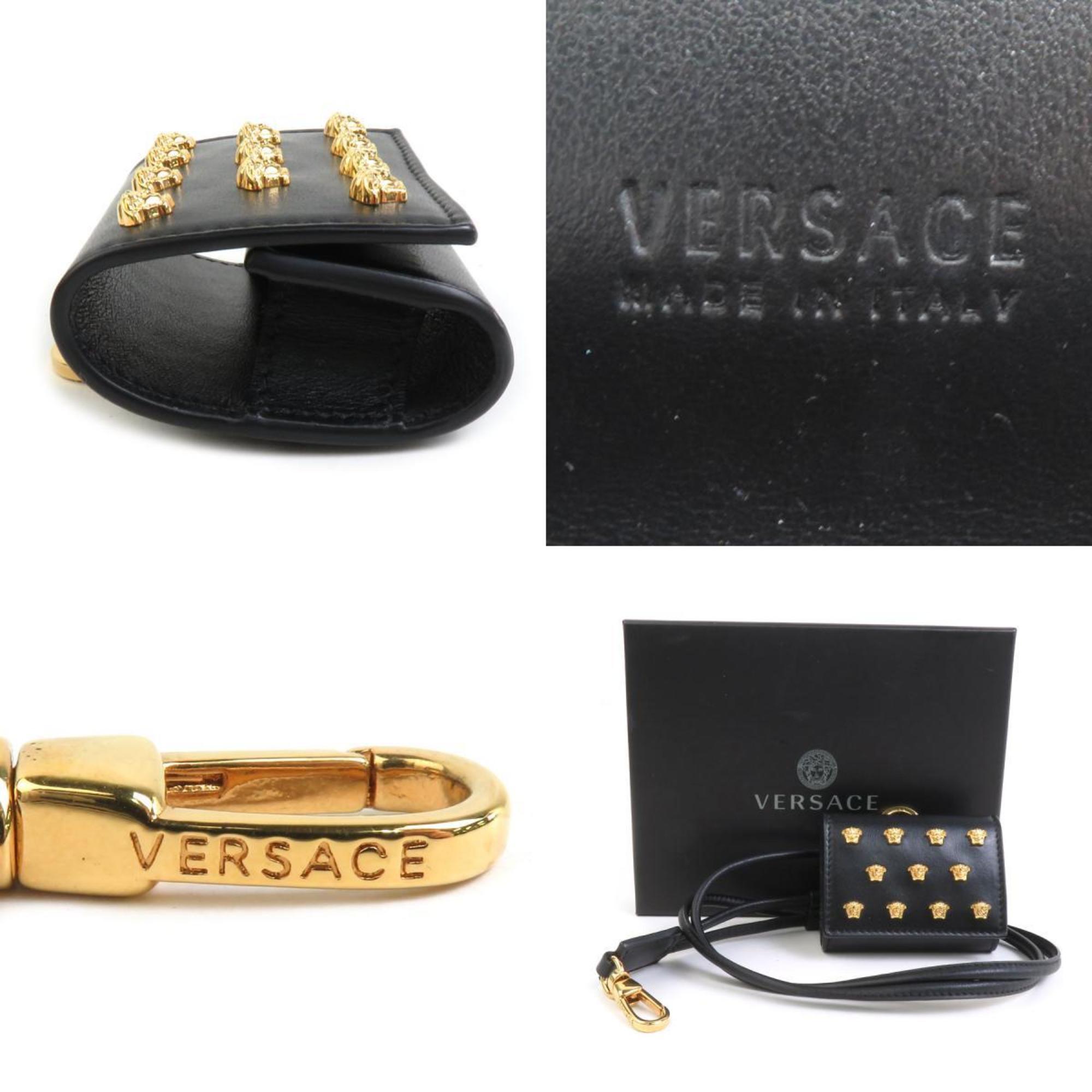 Versace VERSACE Air Pods Pro Case Medusa Leather Black Men's Women's r10069g