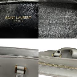 Saint Laurent SAINT LAURENT Shoulder Bag Handbag Baby Cabas Leather Grey Women's 472469 z1644