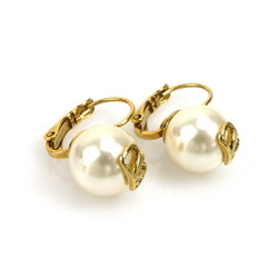 Valentino Garavani Earrings, Metal, Faux Pearl, Gold x Pearl White, Women's, r10076k