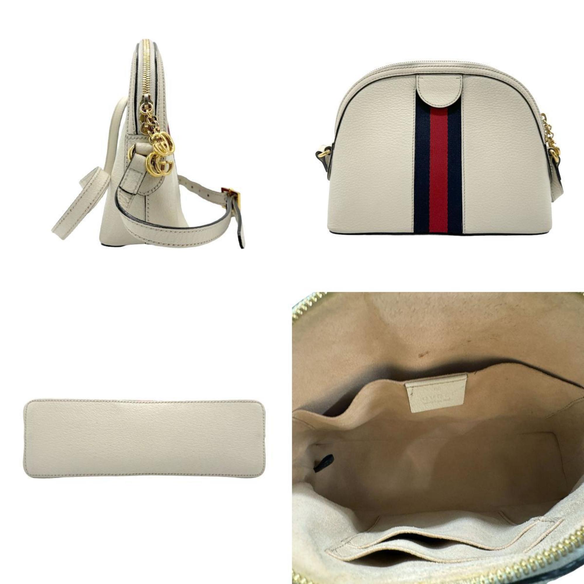 GUCCI Shoulder Bag Ophidia Leather Ivory Women's 499621 z1631