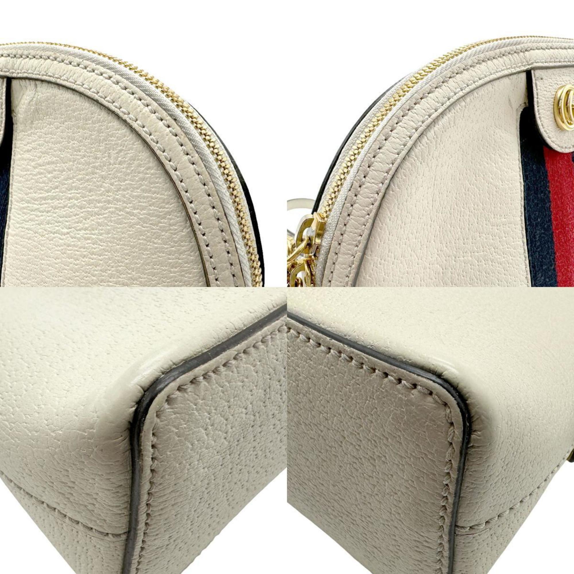 GUCCI Shoulder Bag Ophidia Leather Ivory Women's 499621 z1631