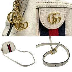 GUCCI Shoulder Bag Ophidia Leather Ivory Women's 499621 z1631