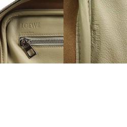LOEWE Amazona Handbag Leather Light Khaki Beige Silver Women's e58782a