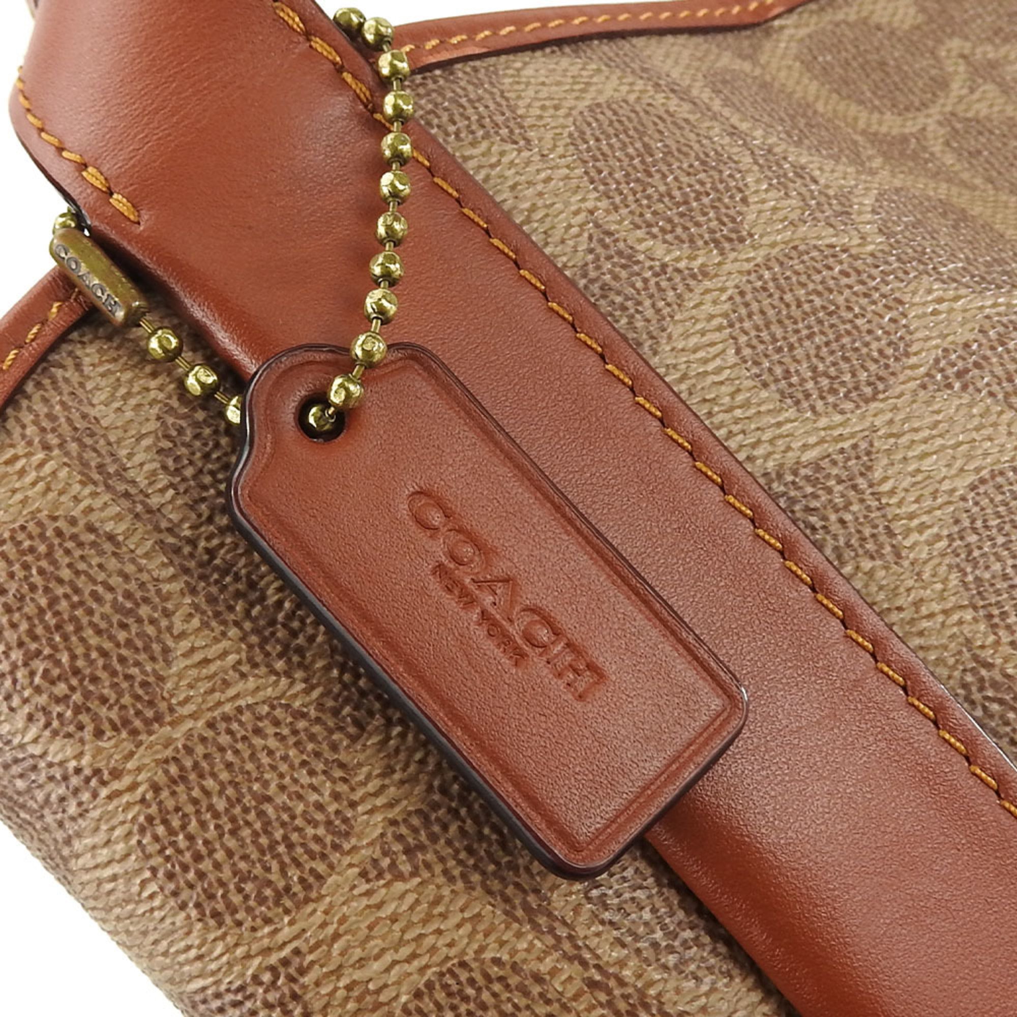 Coach handbag 79251 leather brown signature ladies COACH