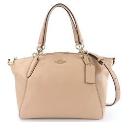 Coach handbag F36675 leather pink beige shoulder bag for women COACH