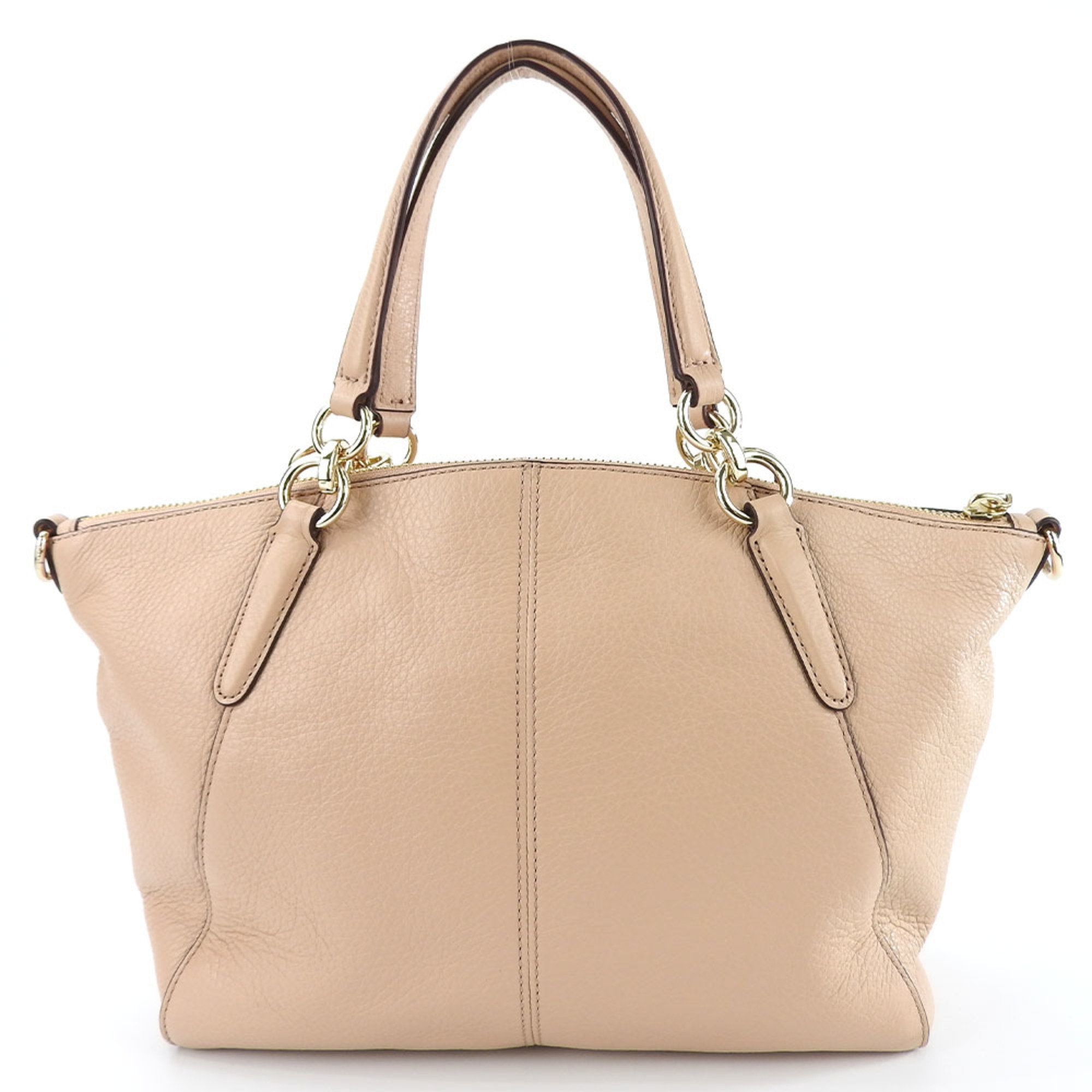 Coach handbag F36675 leather pink beige shoulder bag for women COACH