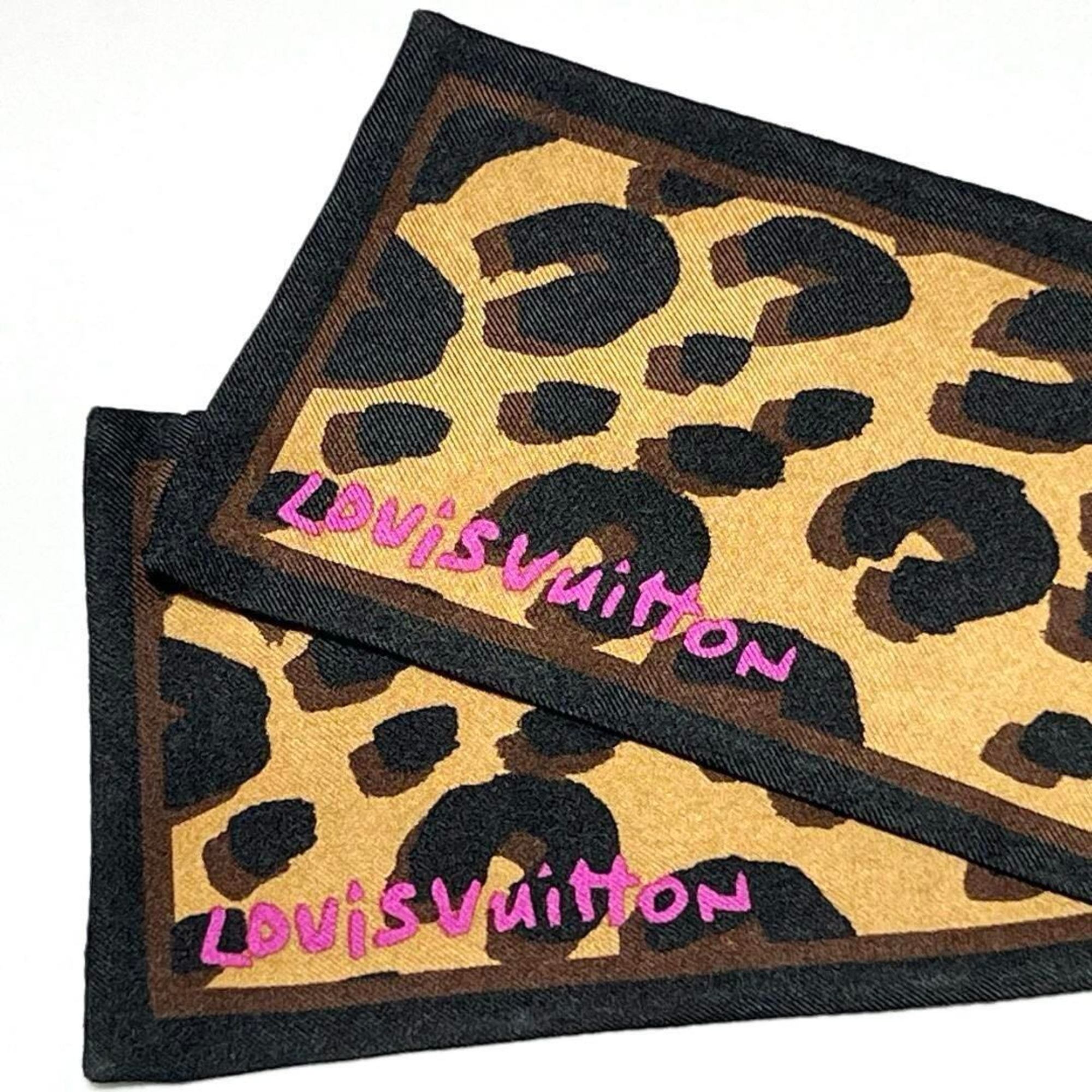 LOUIS VUITTON Women's Bandeau Scarf Bandana Leopard Print