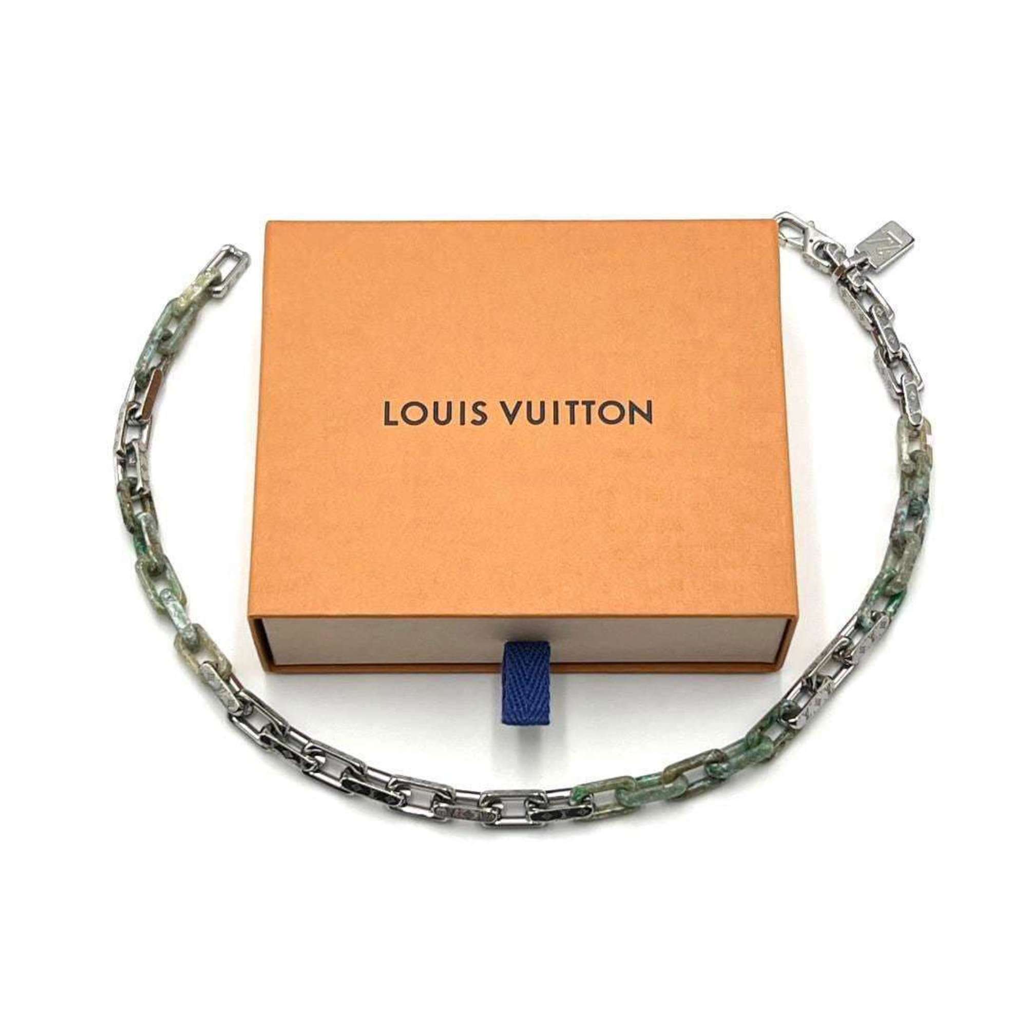 Louis Vuitton LOUIS VUITTON Men's Necklace Pendant Collier Monogram Chain