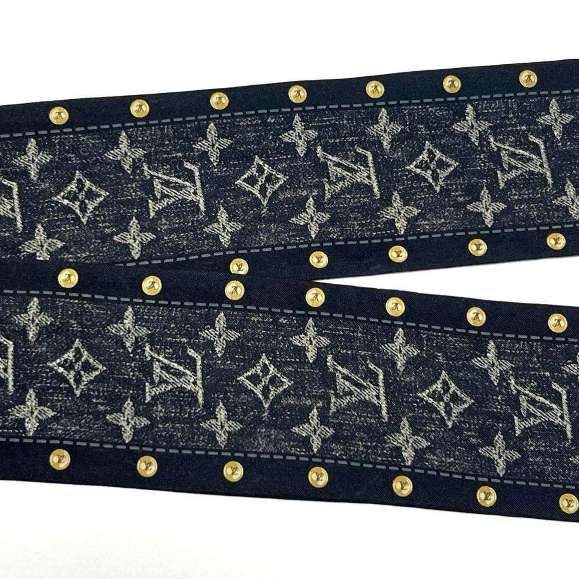 LOUIS VUITTON Women's Bandana Scarf Bandeau New Denim