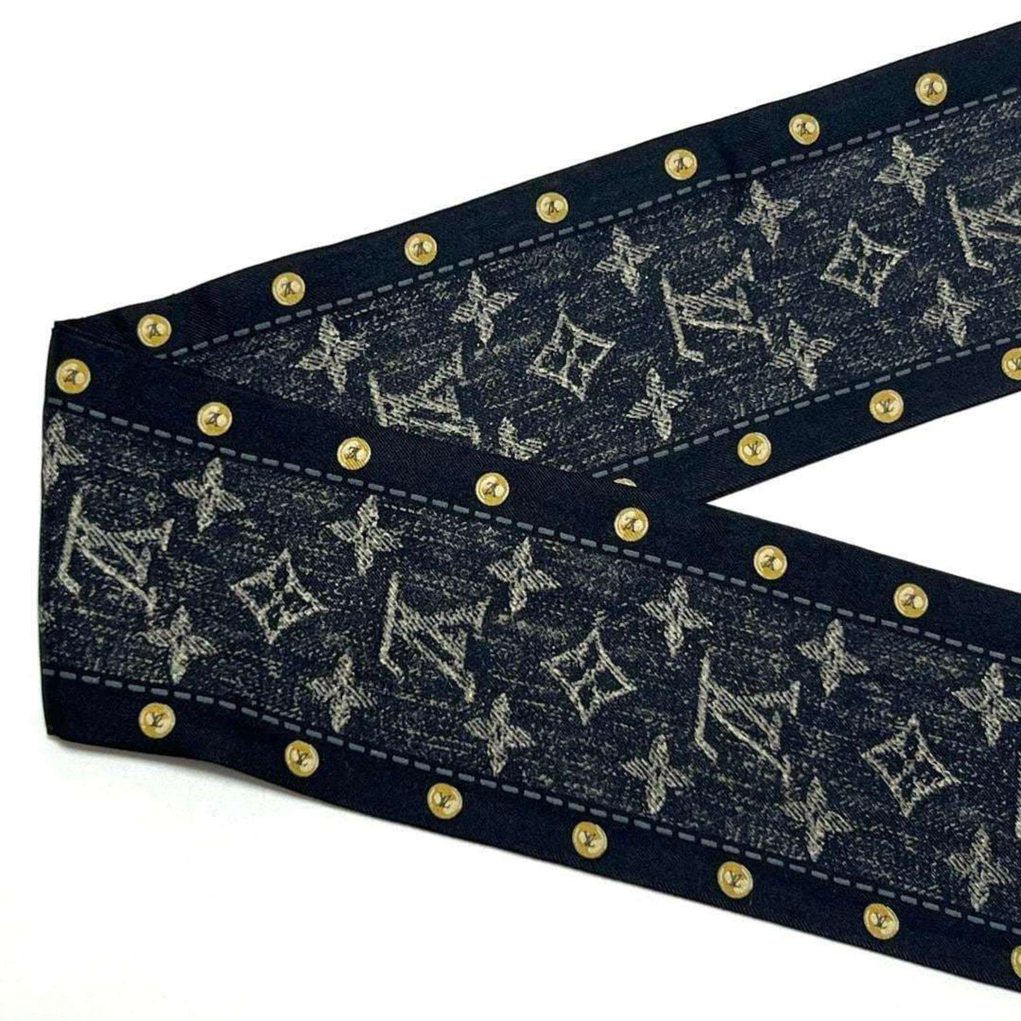 LOUIS VUITTON Women's Bandana Scarf Bandeau New Denim