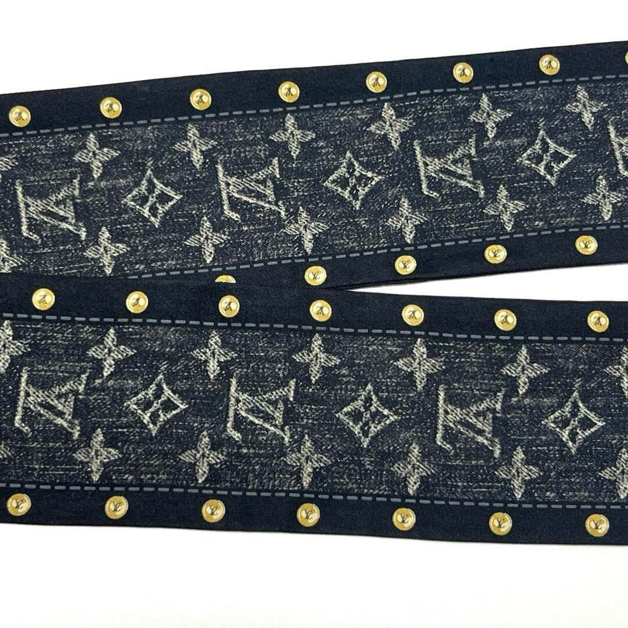 LOUIS VUITTON Women's Bandana Scarf Bandeau New Denim