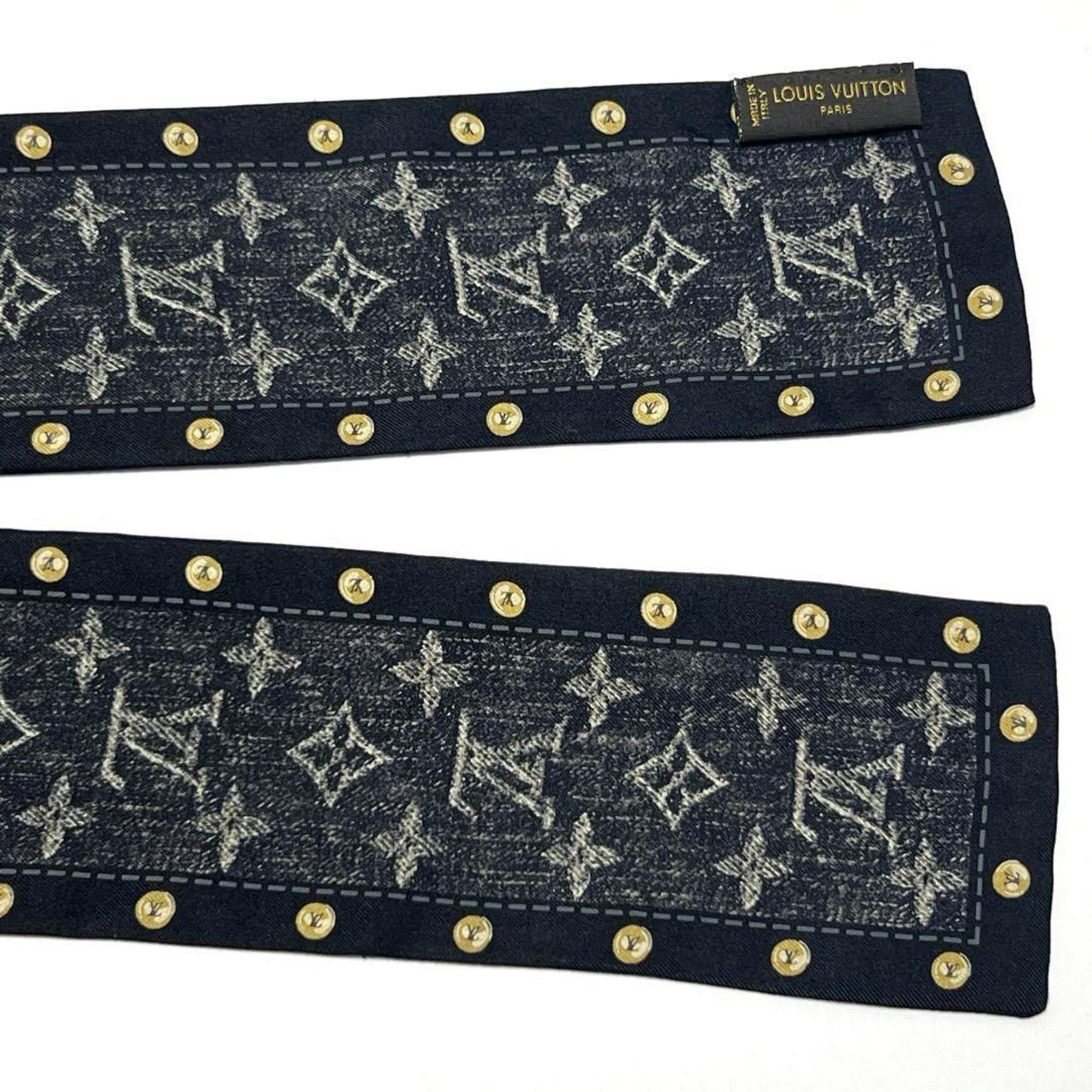 LOUIS VUITTON Women's Bandana Scarf Bandeau New Denim