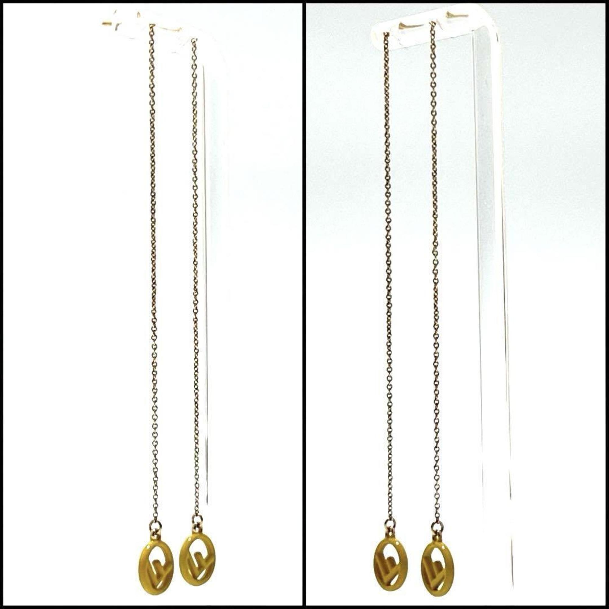 FENDI Women's Chain Drop Earrings F is Fendi